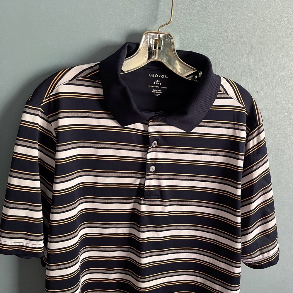 SELLING GEORGE SHIRT SIZE L/G COLOR WHITE/BLACK/BROWN